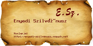 Enyedi Szilvánusz névjegykártya